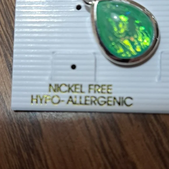 Main Street Green Teardrop Earrings/ BUNDLE ONLY - Picture 3 of 4